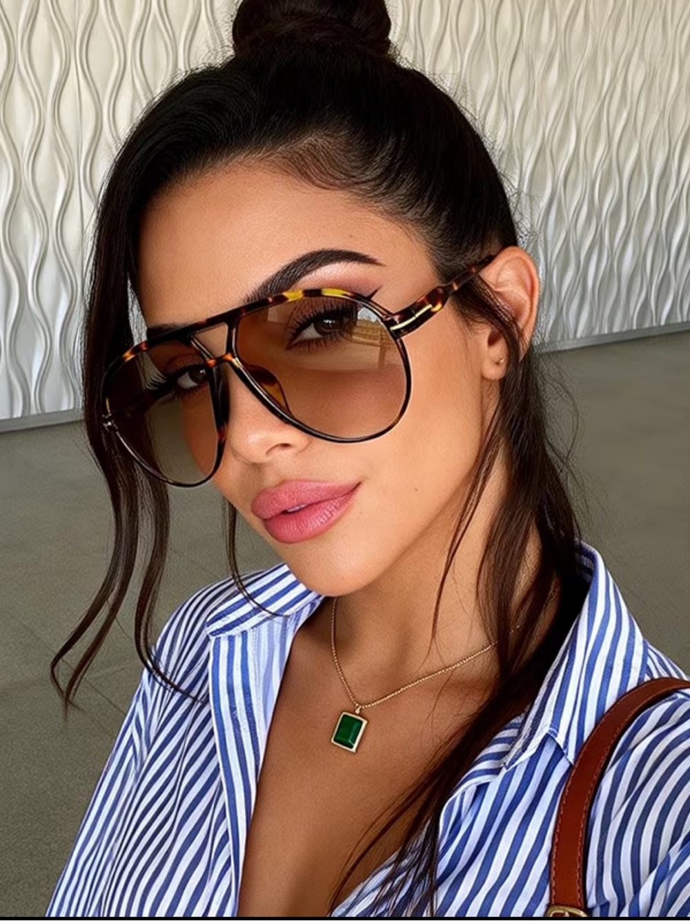 Affordable Fashion Finds Tortoiseshell Sunglasses with Brown Gradient Lenses